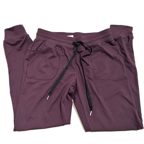 Zyia Unwind Jogger High Waist Pull-On Pants in Eggplant Size Small - Picture 1 of 10